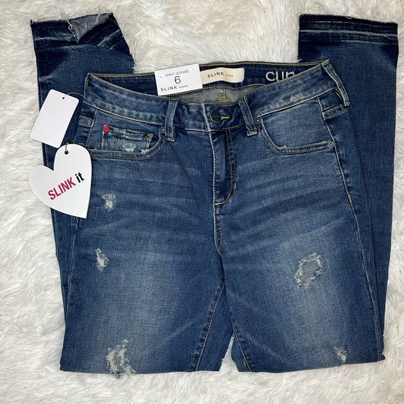 NWT Slink Jeans Ripped Ankle Jegging - Picture 3 of 5